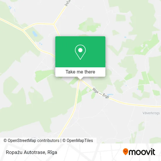 Ropažu Autotrase map