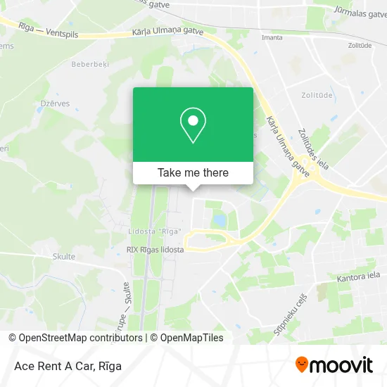 Ace Rent A Car map