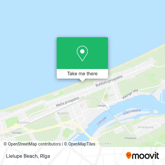 Lielupe Beach map