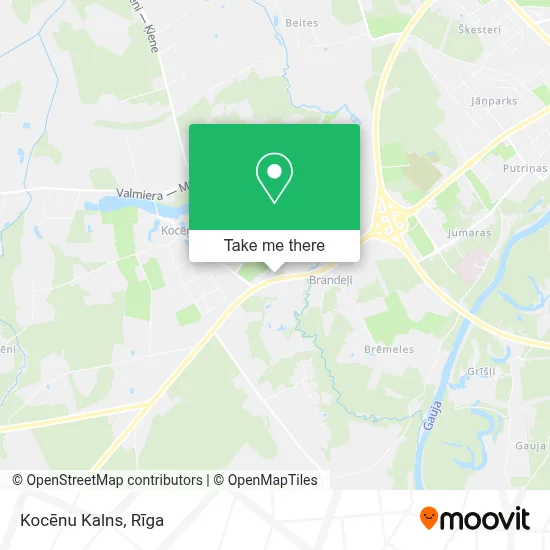 Kocēnu Kalns map