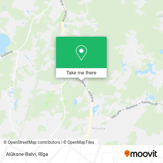 Alūksne-Balvi map