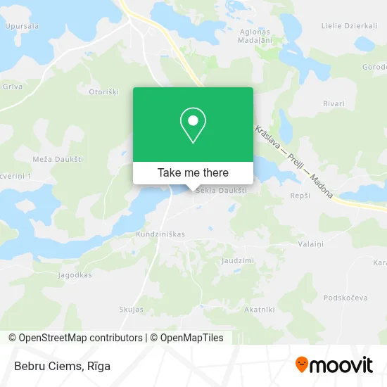 Bebru Ciems map