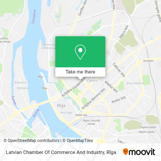 Latvian Chamber Of Commerce And Industry map