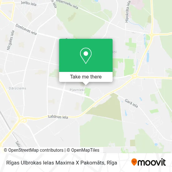 Rīgas Ulbrokas Ielas Maxima X Pakomāts map