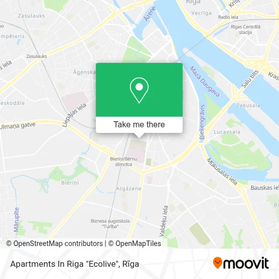 Apartments In Riga "Ecolive" map