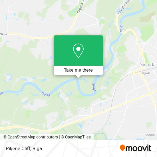 Piķene Cliff map