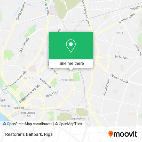Restorans Baltpark map
