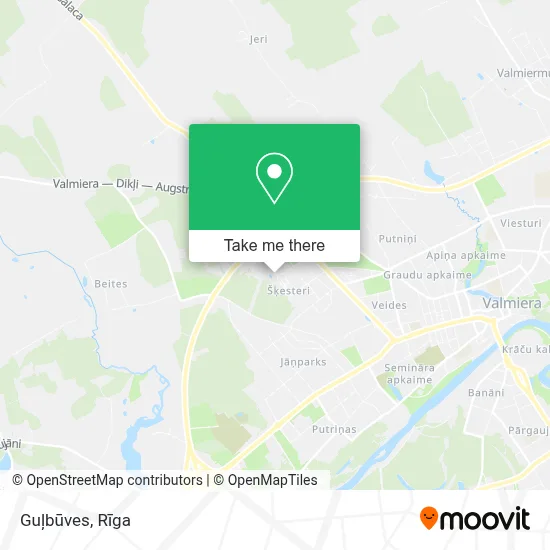 Guļbūves map