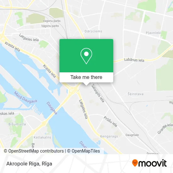 Akropole Riga map