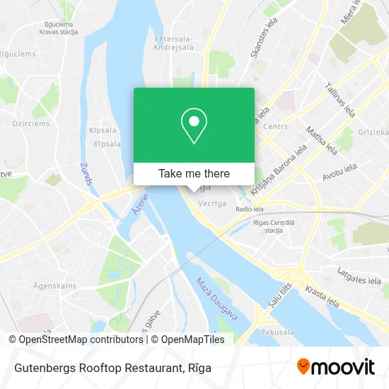Gutenbergs Rooftop Restaurant map