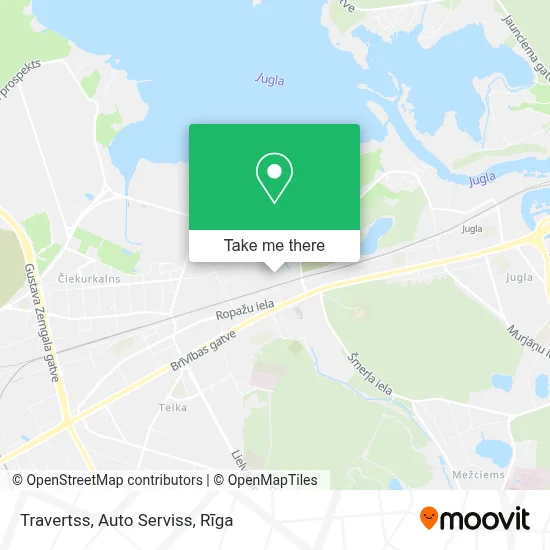 Travertss, Auto Serviss map