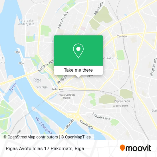 Rīgas Avotu Ielas 17 Pakomāts map