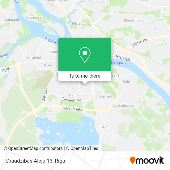 Draudzības Aleja 13 map