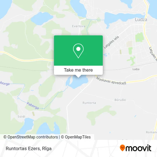 Runtortas Ezers map
