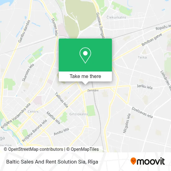 Baltic Sales And Rent Solution Sia map