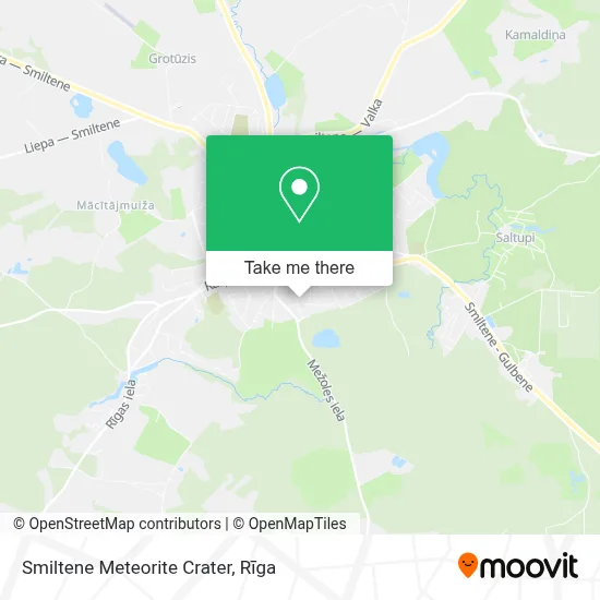 Smiltene Meteorite Crater map