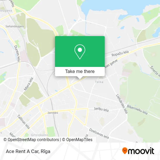 Ace Rent A Car map