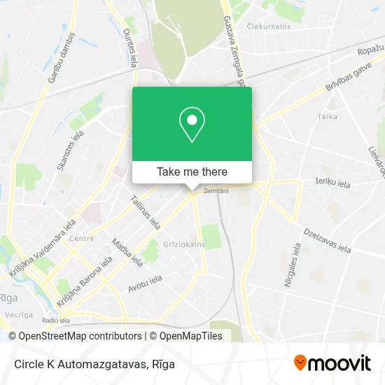 Circle K Automazgatavas map