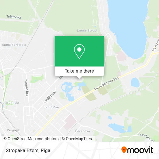 Stropaka Ezers map