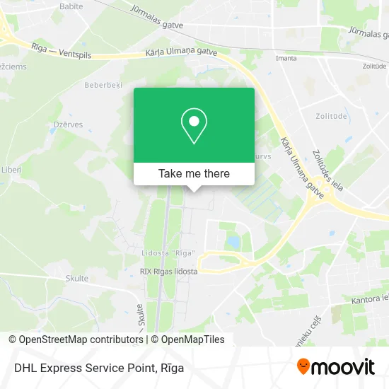 DHL Express Service Point map