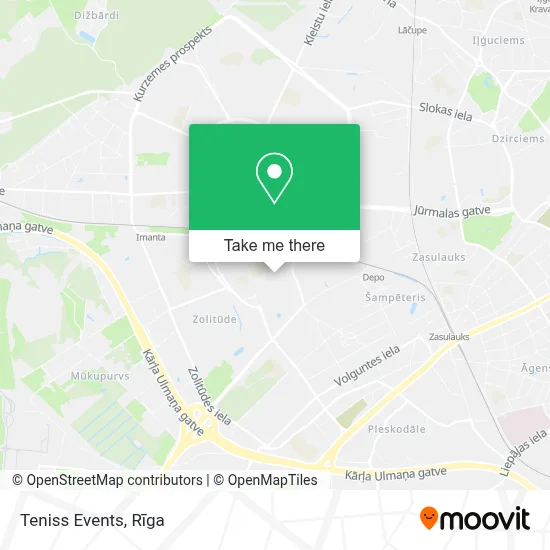 Teniss Events map