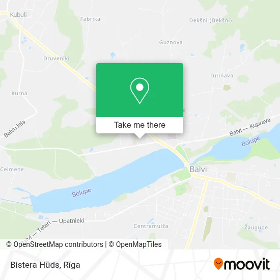 Bistera Hūds map