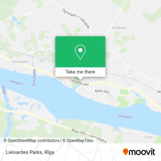 Lielvardes Parks map