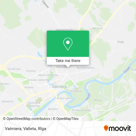 Valmiera, Valleta map
