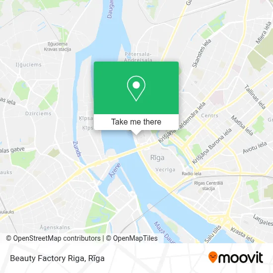 Beauty Factory Riga map
