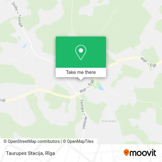 Taurupes Stacija map