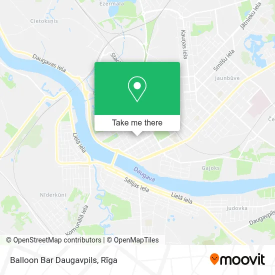 Balloon Bar Daugavpils map