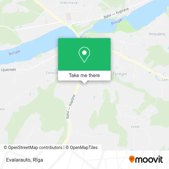 Evalarauto map