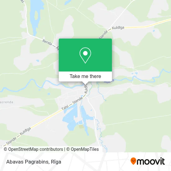 Abavas Pagrabins map