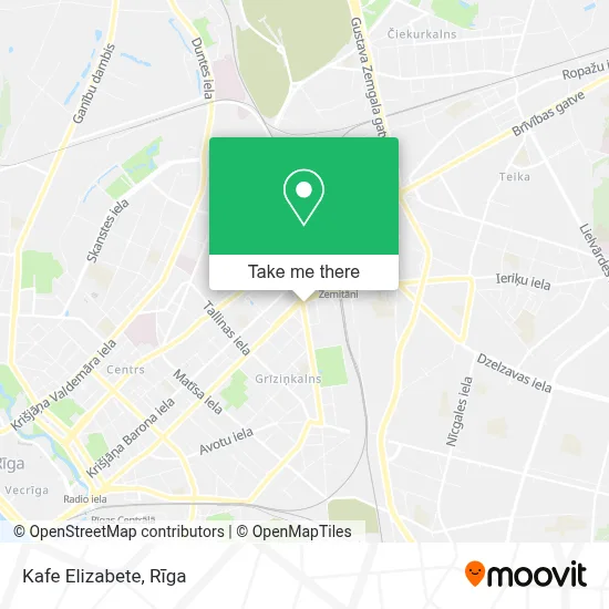 Kafe Elizabete map