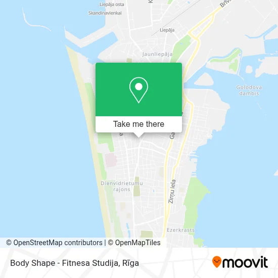 Body Shape - Fitnesa Studija map