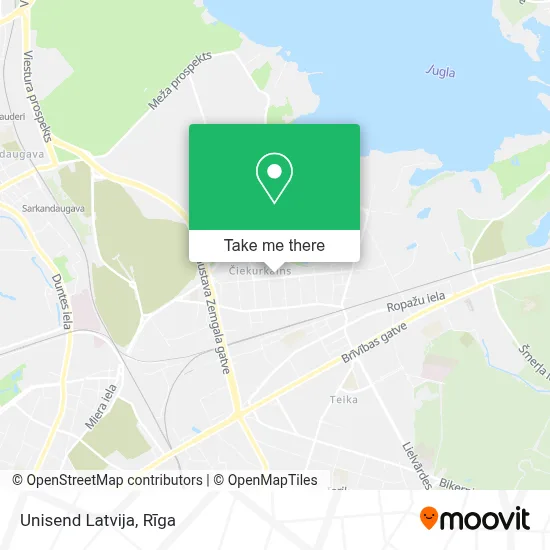 Unisend Latvija map