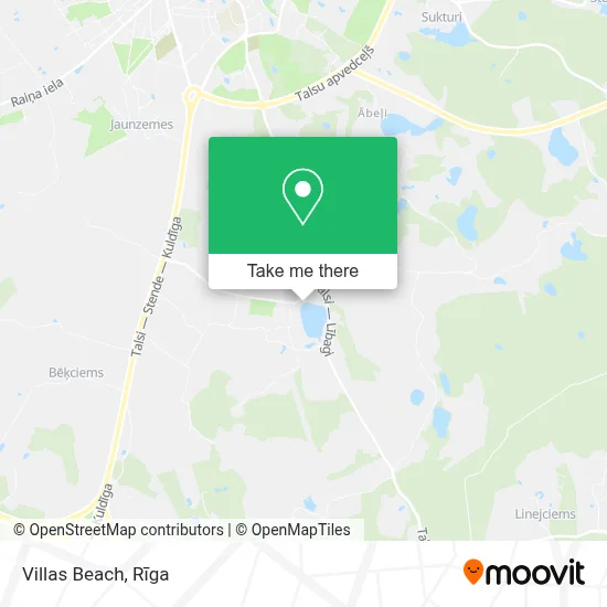 Villas Beach map