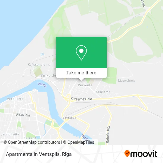 Apartments In Ventspils map