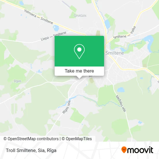 Troll Smiltene, Sia map