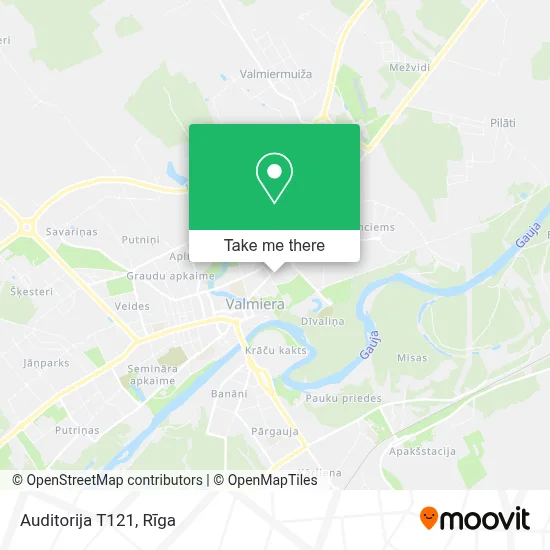 Auditorija T121 map