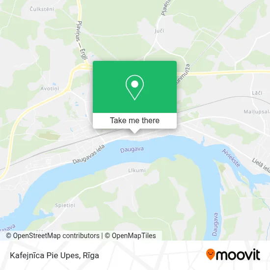 Kafejnīca Pie Upes map
