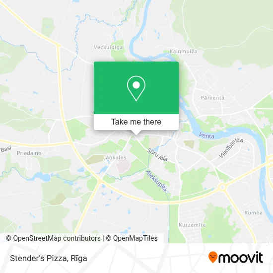 Stender's Pizza map