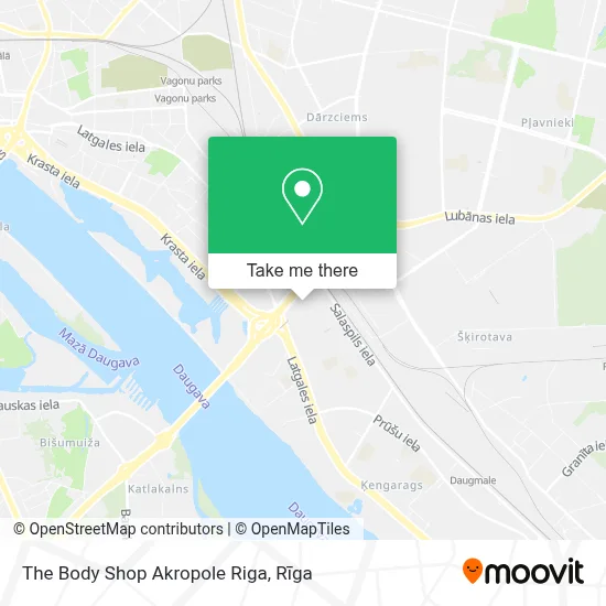 The Body Shop Akropole Riga map