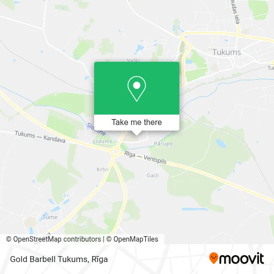 Gold Barbell Tukums map