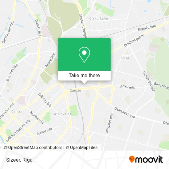 Sizeer map