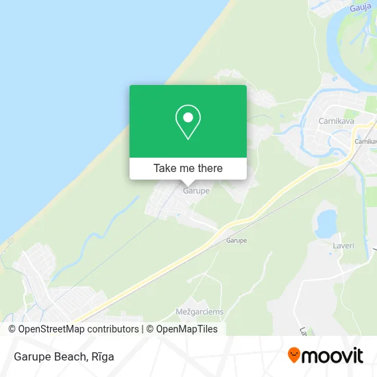 Garupe Beach map