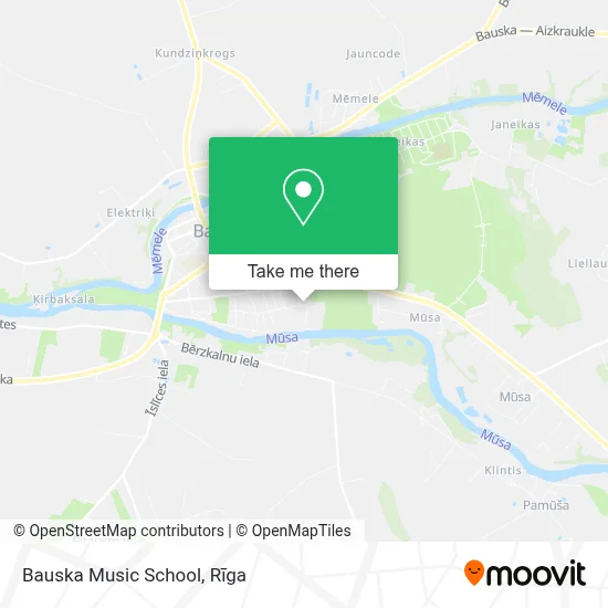 Bauska Music School map