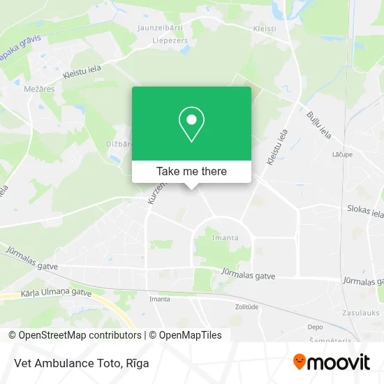 Vet Ambulance Toto map