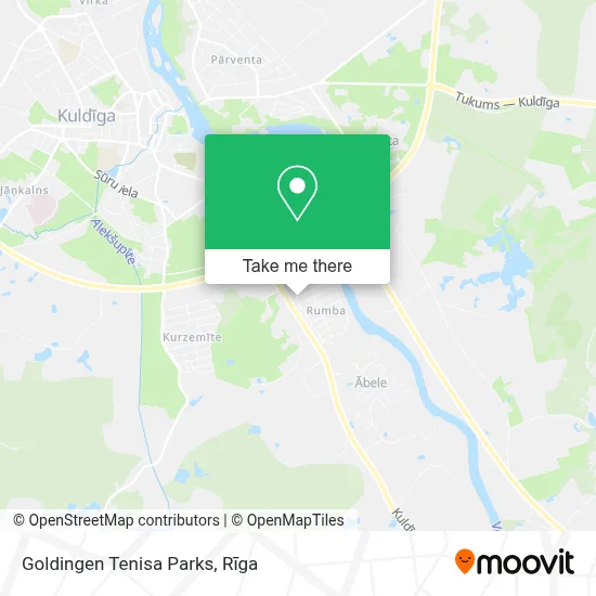 Goldingen Tenisa Parks map