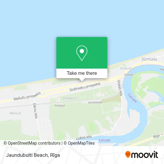Jaundubulti Beach map